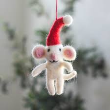 Christmas Mouse Ornament | Felt Ornament – Play Planet