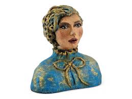 Sculpture buste de femme en papier mâché faite main : art figuratif unique - Etsy France