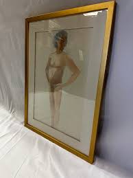 Impressionist Style Figurative Nude Watercolor Painting, Framed | Chairish