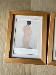 Set Of 4 Nude Prints By Qu Lei Lei w/ picture frame 7”x5” | eBay