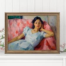 Cezzane Art Print | Vintage Digital Wall Art | Vintage Woman ...