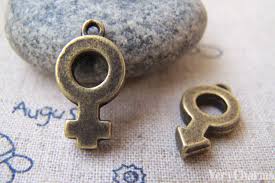 20 Pcs (10 Pairs) of Antique Bronze Male and Female Gender ...