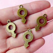 CLEARANCE Male Gender Symbol Charms (4pcs) (22mm x 12mm ...