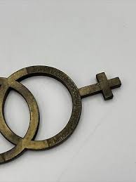 Interlocked Brass Male and Female Symbols Minocin Tablets ...