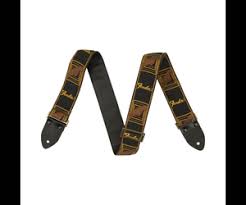 NEW Fender Legacy Monogram Strap - Black/Yellow/Brown ...