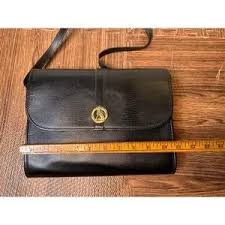 Francois Marot Paris | Bags | Vintage Francois Marot Paris Leather Large Crossbody Bag Duffel Flap Black | Poshmark