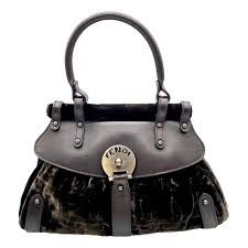 Velvet handbag Fendi Brown in Velvet - 45896608