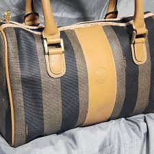 Fendi | Bags | Vintage Fendi Pequin Convertible Boston ...