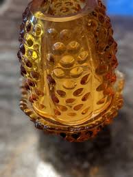 Fenton Fairy Lamp Amber Unmarked No Flaws 5" X 4" Hobnail 2 Pieces | eBay