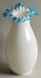 Aqua Crest (Pale Blue) 10" Straight Vase by Fenton ...