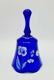 Fenton Cobalt Blue Hand Painted Floral 95th and similar items