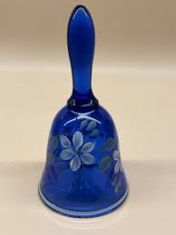 Fenton Blue Glass Bell | eBay
