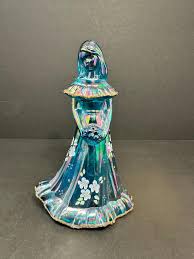 Fenton Iridescent Blue Bridesmaid Figurine, Shelly Fenton ...
