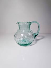 Murano Carafe in Turquoise Glass Swirl, 1950s for sale at Pamono