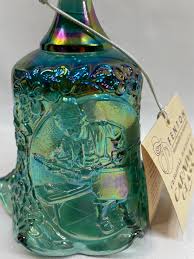 Fenton Cape Cod Green Spruce Carnival Glass Bell - Etsy