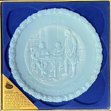 Sold at Auction: 1976 Fenton Blue Bicentennial Plate, A Portrait of Liberty, Number 2