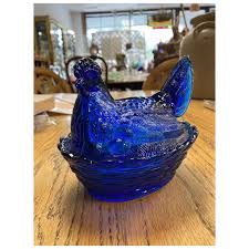 Unusual "Hen on a nest", glass covered dish. For Sale at ...