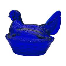 The Winifred – Westmoreland Cobalt Blue Hen on Nest Covered ...