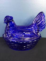 Cobalt Blue Glass Nesting Hen | Fantastic Glassware & More ...