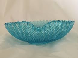 Vintage Toscany Handmade Neapolitan Glass Dish & Bowl - Italy - Manganese Glass | eBay