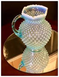 Fenton Aqua / Turquoise Hobnail Pitcher (1940's). For Sale ...