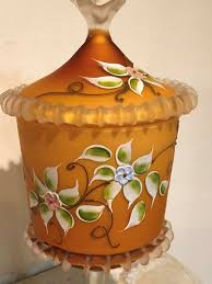 BOHEMIAN CZECH ENCASED YELLOW GOLD OVER WHITE COMPOTE CANDY ...