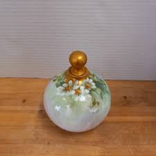 Antique Bavaria Porcelain Perfume Bottle: Hand Painted ...