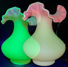 Fenton Burmese Vase Satin Glass Ruffle Rim Yellow To Pink | eBay