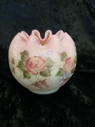 Fenton Burmess Diamond Optic Rose Bowl No Box | eBay