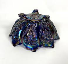 Imperial Carnival Glass Aurora Jewel Everglades Paw Footed ...