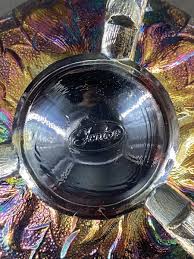 Vtg Fenton American Art Carnival Glass Footed Floral Orange Tree Pattern VG/EX | eBay