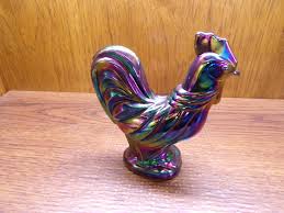 2501 Fenton Glass 5.5" Iridescent Amethyst Carnival Glass ...