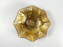 Australian Carnival Glass 'magpie' Master Bowl - Crystal Glass Ltd. / Crown Crystal Glass Co. - Ca. 1920s - Etsy