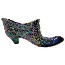 Similar Items to Daisy and button carnival glass shoe