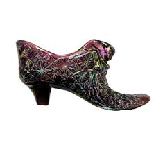 Art | Vintage Fenton Purple Iridescent Daisy Button Cat Head ...