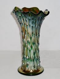 Vandermark Iridescent Pulled Feather Blown Glass Compote Centerpiece Bowl Candy Dish #1056 5.75" Tall 1985 Onion Skin - Etsy