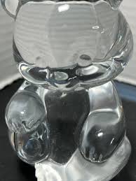 FENTON CLEAR GLASS BEAR FIGURINE 3 1/2” Tall | eBay
