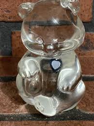 Vintage FENTON art glass clear Teddy Bear | eBay