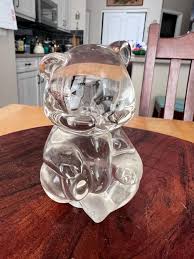 Fenton Clear Glass Bear - Etsy