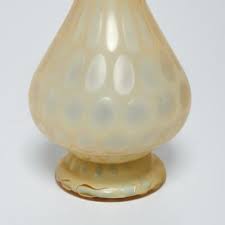 VINTAGE HONEY AMBER ART GLASS CONTROLLED BUBBLE VASE, POSS ...
