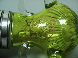 ANTIQUE MOSER CUT & GILT DECORATED CRYSTAL 3-HANDLE LOVING CUP SILVERPLATED RIM | eBay