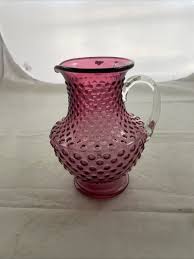 CRANBERRY HOBNAIL FOOTED SMALL PITCHER / JUG | eBay