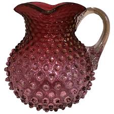 Similar Items to Hobbs Brockunier Cranberry Hobnail/Dewdrop ...
