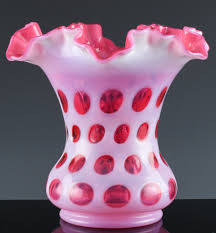 Fantastic Older Fenton Hand Blown Cranberry Opalescent ...