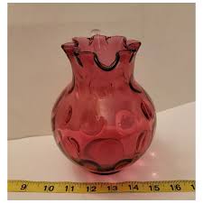 Fenton thumb print optic ruby overlay pitcher. For Sale at ...