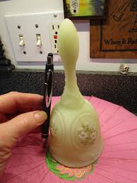 Fenton Bell Soft Satin Custard Yellow With Embossed Pink ...