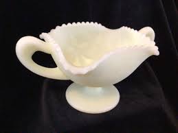 Vintage Fenton #8242- 2 handled, footed bowl - custard ...