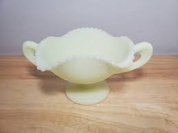 Vintage Fenton Uranium Footed Candy Dish - Etsy