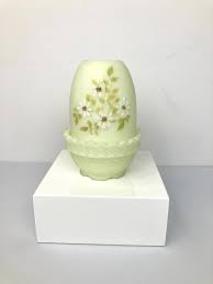 Fenton Handpainted Uranium Custard Fairy Lamp W Signature - Etsy