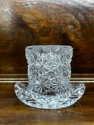 Vintage Fenton Clear Daisy and Button Art Glass Top Hat – Traveling with the Moon's